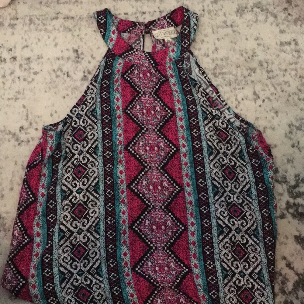 Printed halter top